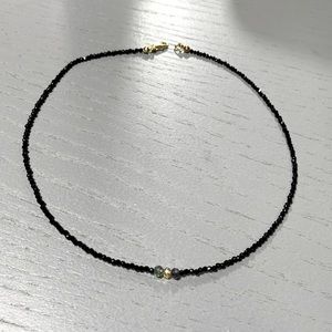 Black spinel necklace